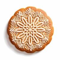 azúcar galletas con azúcar gránulo aislado en blanco ai generativo foto