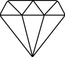 diamante icono o símbolo en lineal estilo. vector