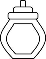 Isolated Attar Bottle Flat Icon. vector