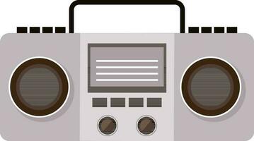 Grey And Brown Radio Element In Flat Style. vector