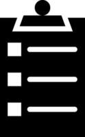 Glyph clipboard icon in flat style. vector