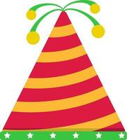 Illustration of colorful party hat. vector