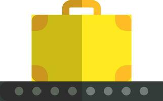 Icon of baggage conveyor in flat style with half shadow. vector