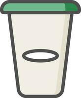 Water Glass icon in white and green color. vector