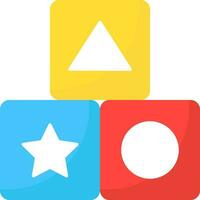 Geometric Sorter Toy Box Colorful Icon. vector