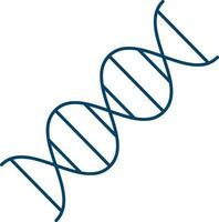 Isolated Dna Icon In Blue Color. vector