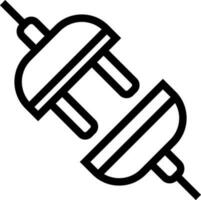 plano ilustración de enchufe icono o símbolo. vector