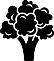 Broccoli glyph icon or symbol. vector