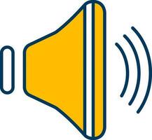 Speaker Icon Or Symbol In Yellow Color. vector