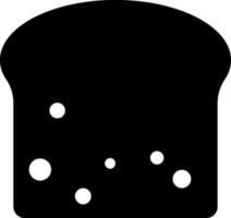 Black and White bread icon in flat style. vector