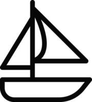 Toy ship icon in flat style. vector
