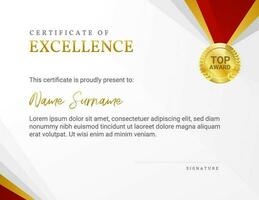 Red and Gold Certificate of Appreciation template