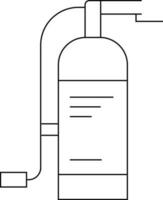 Flat illustration of fire extinguisher. vector