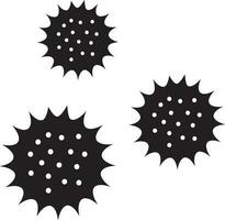 Glyph icon or symbol of platelets in Black and White color. vector