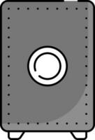 Flat Illustration Of Sound Speaker Grey Icon. vector