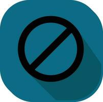 Flat Style Block Square Icon In Black And Teal Color. vector