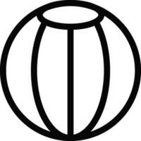 Ball icon in line art. vector