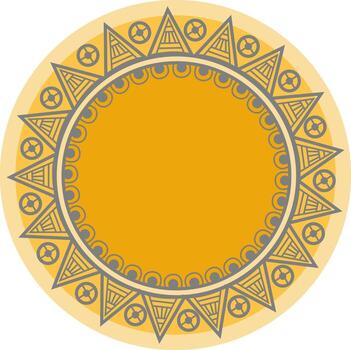 Abstract geometric circular frame design. vector