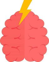 Headache Or Stress Icon In Red And Yellow Color. vector