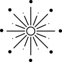 Bursting Firework Star Icon In Outline. vector