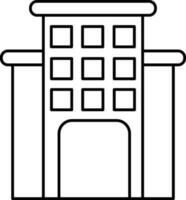 inteligente edificio icono en lineal estilo. vector