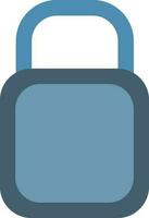 Blue Kettle Bell Flat Style Icon. vector