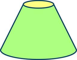 Frustum In Yellow And Green Color. vector