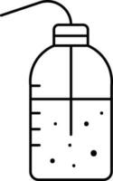 Isolated Wash Bottle Icon In Linear Style. vector