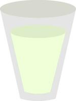 Cosmic Latte Thandai Glass Icon In Flat Style. vector