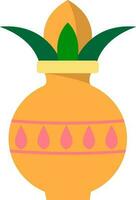Drops Pattern Kalash Colorful Icon In Flat Style. vector