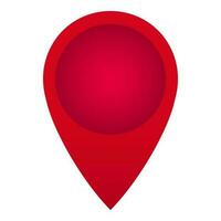 Location Pin Element In Red Color. vector