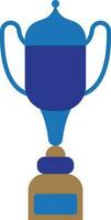 Isolated trophy cup on background. vector