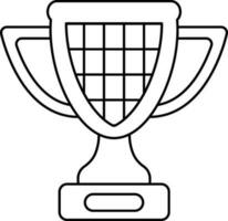 Illustration Of Trophy Cup Icon Or Symbol In Line Art. vector