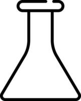 Illustration of Chemical Flask Icon In Line Art. vector