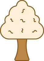 Brown Tree Icon In Flat Style. vector