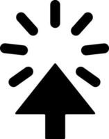 Loading cursor glyph icon in flat style. vector