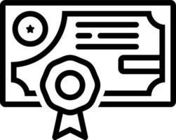 line icon for certificates vector