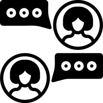 sólido icono para consultante vector