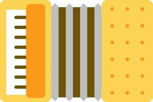 Flat Accordion Music Instrument Colorful Icon. vector