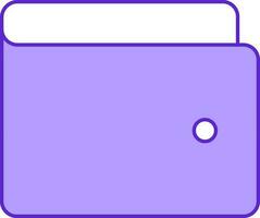 Isolated Wallet Icon In Violet Color. vector