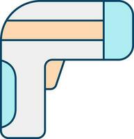 Thermal Gun Colorful Icon In Flat Style. vector