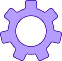Isolated Cogwheel Icon In Violet Color. vector