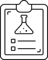 Lab Report Icon In Black Outline. vector