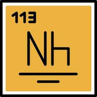 Nihonium Vector Icon Design