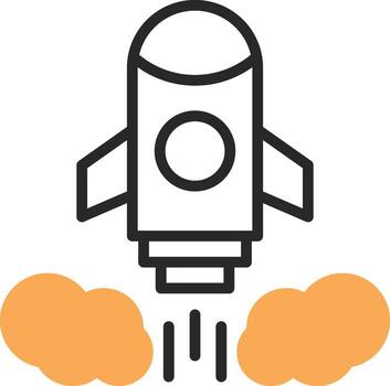 Rocket launch Vector Icon Design