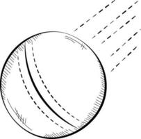 Fast Ball Icon Or Symbol In Sketching Style. vector