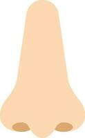 Human Nose Icon In Peach Yellow Color. vector