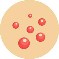 Flat Illustration Of Acne Skin Icon. vector