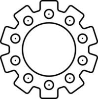 Isolated Cogwheel Icon In Linear Style. vector