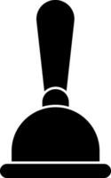 Plunger Icon In Glyph Style. vector